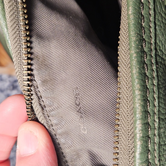 Coach Olive Green Leather Satchel With Wallet 2 For One - Picture 9 of 16